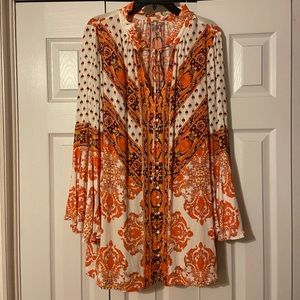 Free People tie neck tunic